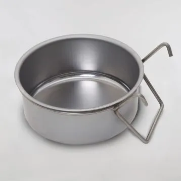 Ciotola per Cani Alta in Acciaio Inox con Anello di Sostegno